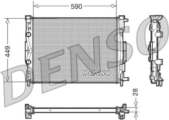 Denso DRM23056 - Radiators, Motora dzesēšanas sistēma autodraugiem.lv