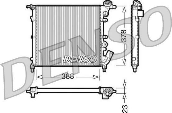 Denso DRM23002 - Radiators, Motora dzesēšanas sistēma autodraugiem.lv