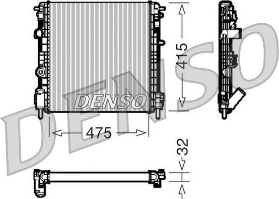 Denso DRM23014 - Radiators, Motora dzesēšanas sistēma autodraugiem.lv