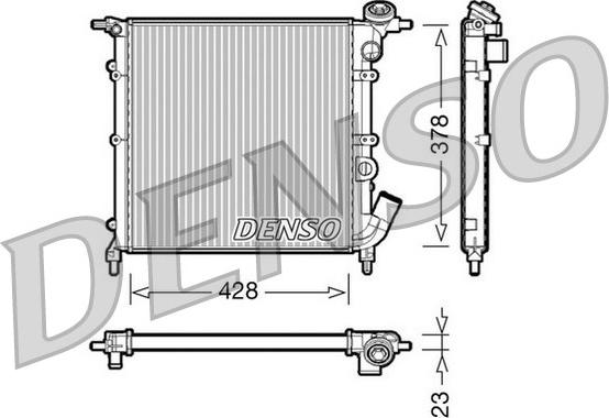 Denso DRM23012 - Radiators, Motora dzesēšanas sistēma autodraugiem.lv