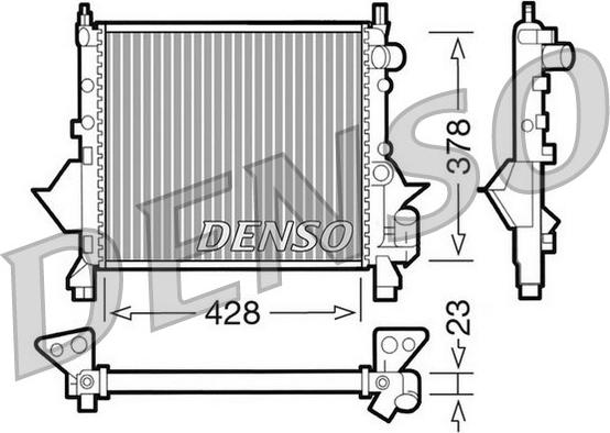 Denso DRM23080 - Radiators, Motora dzesēšanas sistēma autodraugiem.lv