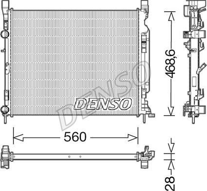 Denso DRM23037 - Radiators, Motora dzesēšanas sistēma autodraugiem.lv