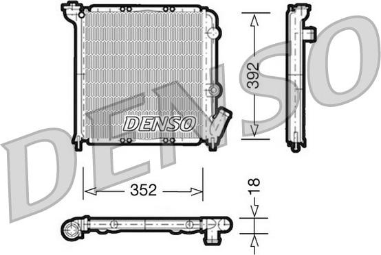 Denso DRM23026 - Radiators, Motora dzesēšanas sistēma autodraugiem.lv