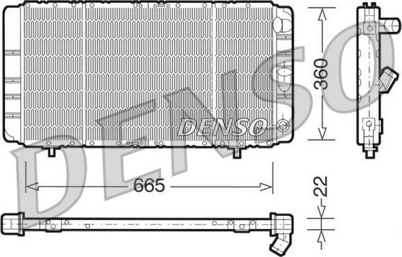 Denso DRM23020 - Radiators, Motora dzesēšanas sistēma autodraugiem.lv