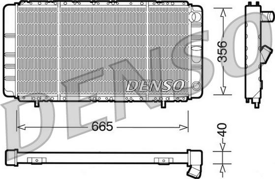 Denso DRM23021 - Radiators, Motora dzesēšanas sistēma autodraugiem.lv