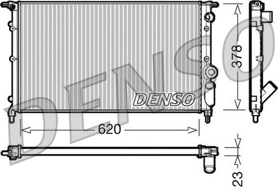 Denso DRM23022 - Radiators, Motora dzesēšanas sistēma autodraugiem.lv