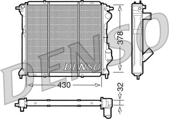 Denso DRM23027 - Radiators, Motora dzesēšanas sistēma autodraugiem.lv