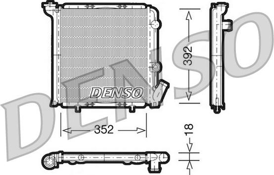 Denso DRM23071 - Radiators, Motora dzesēšanas sistēma autodraugiem.lv