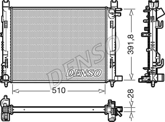 Denso DRM23109 - Radiators, Motora dzesēšanas sistēma autodraugiem.lv