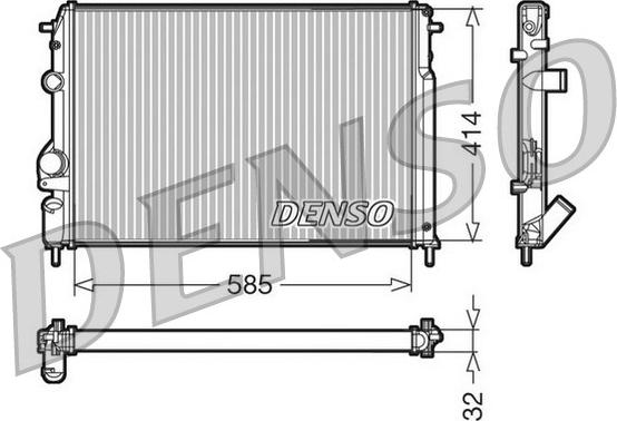 Denso DRM23110 - Radiators, Motora dzesēšanas sistēma autodraugiem.lv
