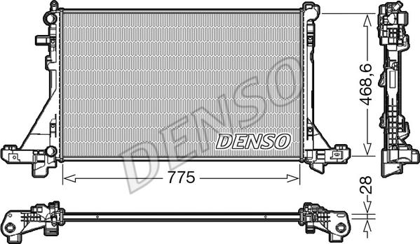 Denso DRM23112 - Radiators, Motora dzesēšanas sistēma autodraugiem.lv