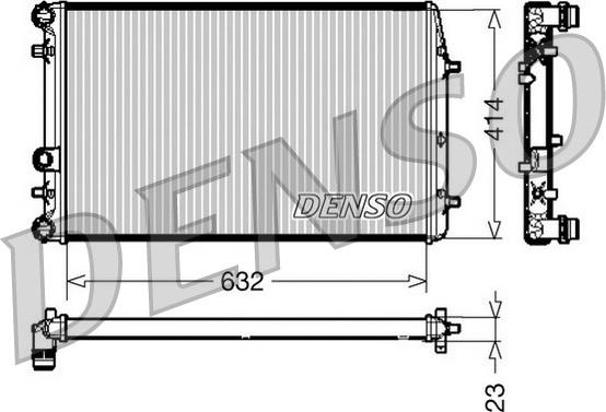 Denso DRM27005 - Radiators, Motora dzesēšanas sistēma autodraugiem.lv