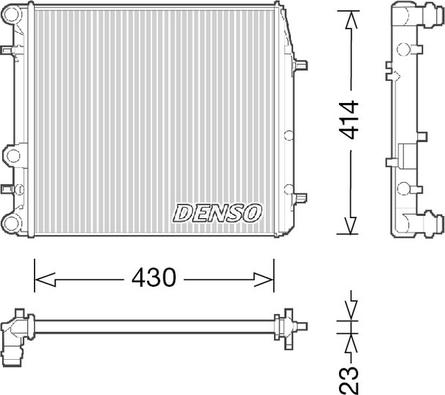 Denso DRM27006 - Radiators, Motora dzesēšanas sistēma autodraugiem.lv
