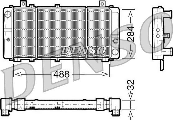 Denso DRM27001 - Radiators, Motora dzesēšanas sistēma autodraugiem.lv