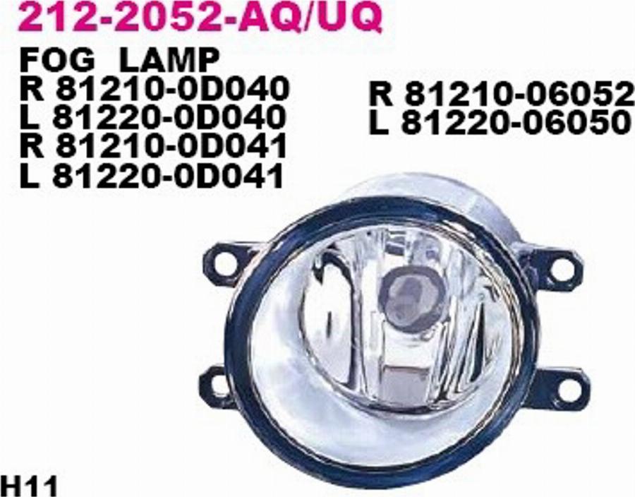 Depo 212-2052L-UQ - Miglas lukturis autodraugiem.lv