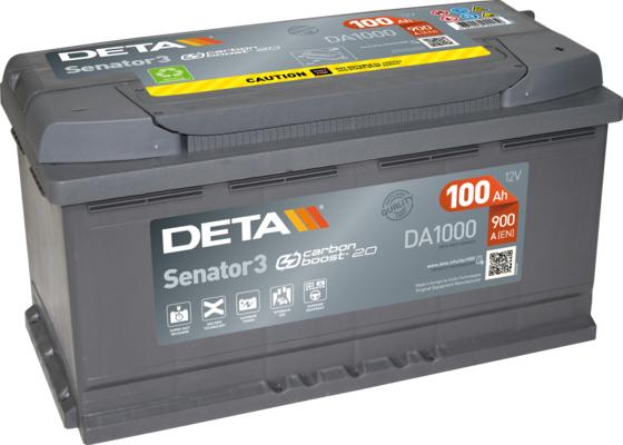 DETA DA1000 - Startera akumulatoru baterija autodraugiem.lv