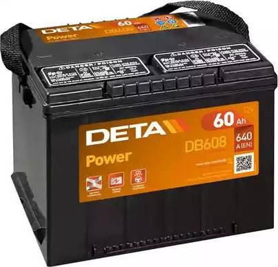 DETA DB608 - Startera akumulatoru baterija autodraugiem.lv