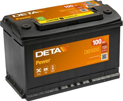 DETA DB1000 - Startera akumulatoru baterija autodraugiem.lv