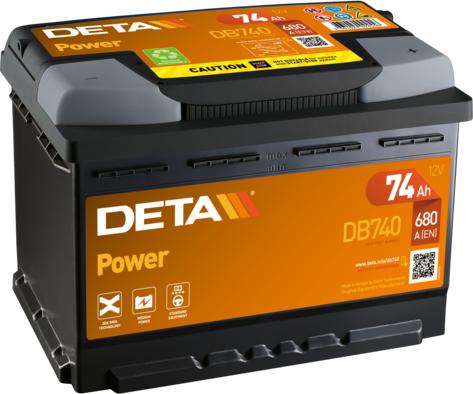 DETA DB740 - Startera akumulatoru baterija autodraugiem.lv