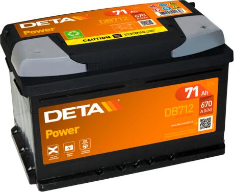 DETA DB712 - Startera akumulatoru baterija autodraugiem.lv