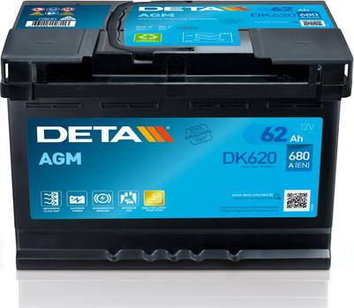 DETA DK620 - Startera akumulatoru baterija autodraugiem.lv