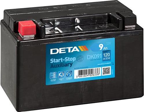 DETA DK091 - Startera akumulatoru baterija autodraugiem.lv