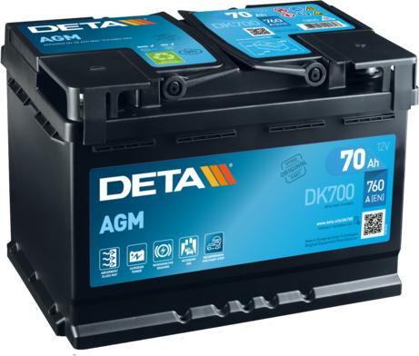 DETA DK700 - Startera akumulatoru baterija autodraugiem.lv