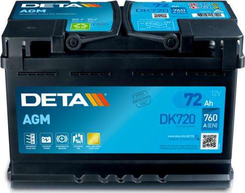 DETA DK720 - Startera akumulatoru baterija autodraugiem.lv
