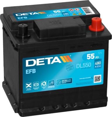 DETA DL550 - Startera akumulatoru baterija autodraugiem.lv