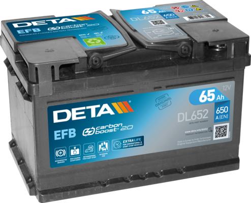 DETA DL652 - Startera akumulatoru baterija autodraugiem.lv