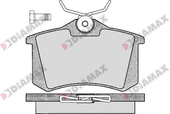 Diamax N09008 - Bremžu uzliku kompl., Disku bremzes autodraugiem.lv