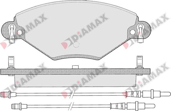 Diamax N09016 - Bremžu uzliku kompl., Disku bremzes autodraugiem.lv