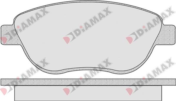 Diamax N09017 - Bremžu uzliku kompl., Disku bremzes autodraugiem.lv