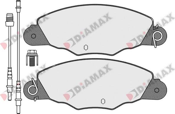 Diamax N09167 - Bremžu uzliku kompl., Disku bremzes autodraugiem.lv