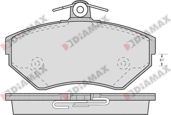 Diamax N09102 - Bremžu uzliku kompl., Disku bremzes autodraugiem.lv