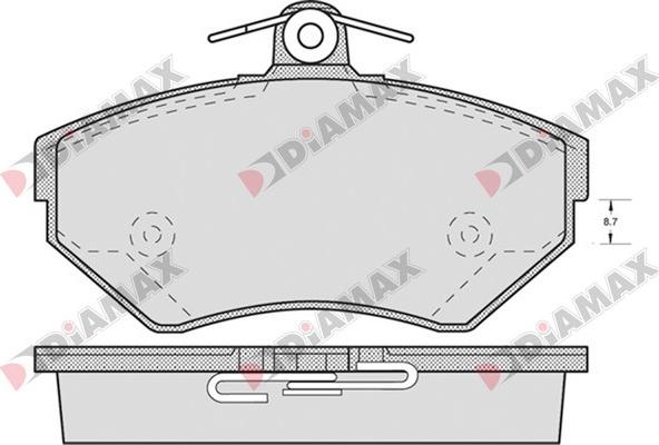 Diamax N09233 - Bremžu uzliku kompl., Disku bremzes autodraugiem.lv