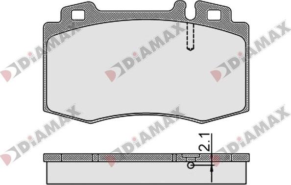 Diamax N09774 - Bremžu uzliku kompl., Disku bremzes autodraugiem.lv