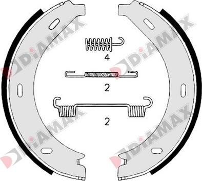 Diamax N01334 - Bremžu loku kompl., Stāvbremze autodraugiem.lv