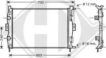 Diederichs 8446405 - Radiators, Motora dzesēšanas sistēma autodraugiem.lv