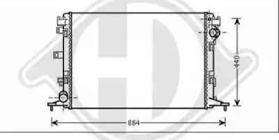 Diederichs 8447408 - Radiators, Motora dzesēšanas sistēma autodraugiem.lv