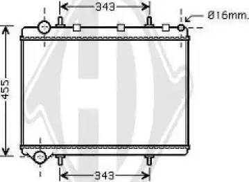 Diederichs 8407203 - Radiators, Motora dzesēšanas sistēma autodraugiem.lv