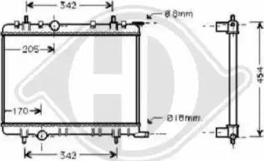 Diederichs 8420001 - Radiators, Motora dzesēšanas sistēma autodraugiem.lv