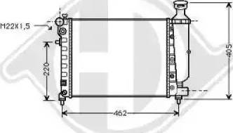 Diederichs 8421015 - Radiators, Motora dzesēšanas sistēma autodraugiem.lv