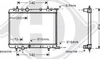 Diederichs 8423405 - Radiators, Motora dzesēšanas sistēma autodraugiem.lv