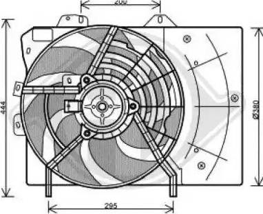 Diederichs 8422606 - Ventilators, Motora dzesēšanas sistēma autodraugiem.lv