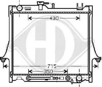 Diederichs 8540280 - Radiators, Motora dzesēšanas sistēma autodraugiem.lv