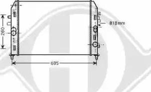 Diederichs 8565203 - Radiators, Motora dzesēšanas sistēma autodraugiem.lv