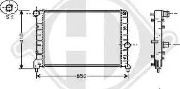 Diederichs 8504104 - Radiators, Motora dzesēšanas sistēma autodraugiem.lv