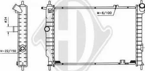 Diederichs 8503172 - Radiators, Motora dzesēšanas sistēma autodraugiem.lv