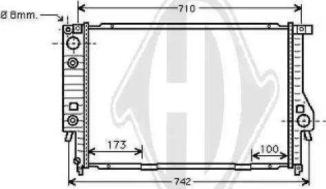 Diederichs 8502760 - Radiators, Motora dzesēšanas sistēma autodraugiem.lv